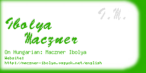 ibolya maczner business card